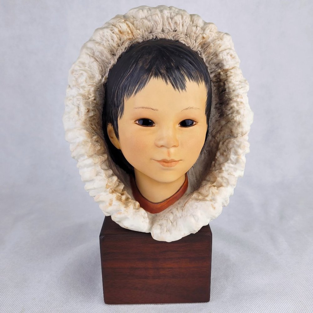 Cybis Porcelain Figurine Bust Eskimo Inuit Snow Bunting Boy Child 1972 Retired…